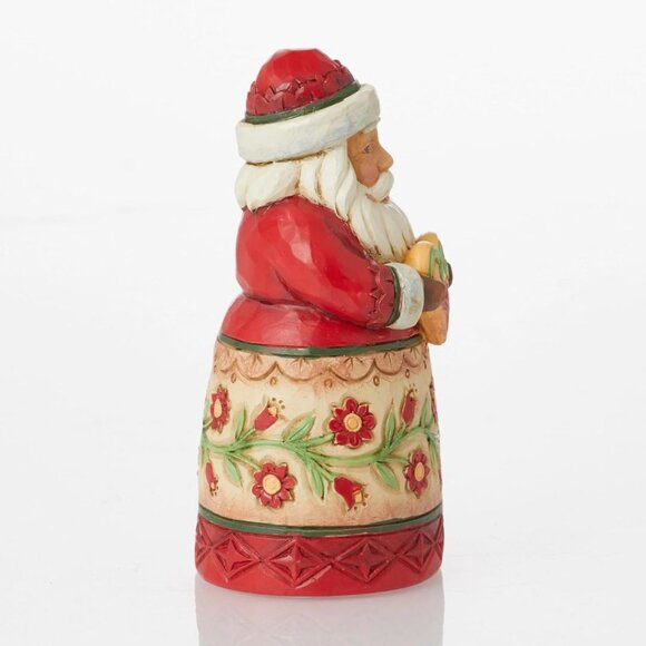 Enesco Jim Shore Heartwood Creek Four Seasons Mini Santa Holding Heart Figurine - Picture 4 of 5